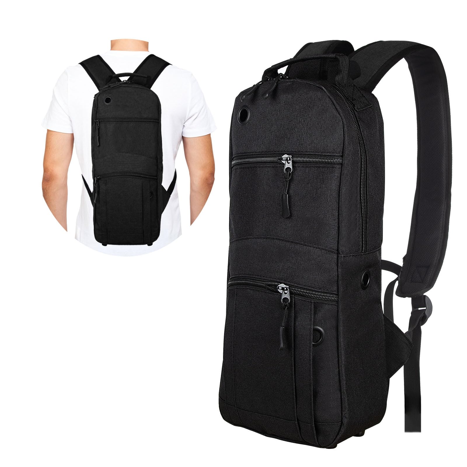 APDTEK Portable Oxygen Tank Backpack for Size M2, B/M6, C/M9, ML6, A/M4, M7, Comfortable Medical Oxygen Cylinder Backpack Bag wi