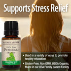 Natures Answer USDA Organic Patchouli Essential Oil, 100% Pure | Natural Aromatherapy Oil for Diffuser/Humidifier, Steam Distill
