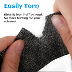 24 Rolls Black Elastic Self Adhesive Bandage Wrap, Breathable Flexible Fabric Non Woven Cohesive Bandage, Ankle Sprains Swelling