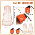 Hestya 2 Pack Mosquito Head Mesh Net Midge Insects Bugs Head Face Net Protecting for Outdoor Hiking Camping Climbing Walking(Kha