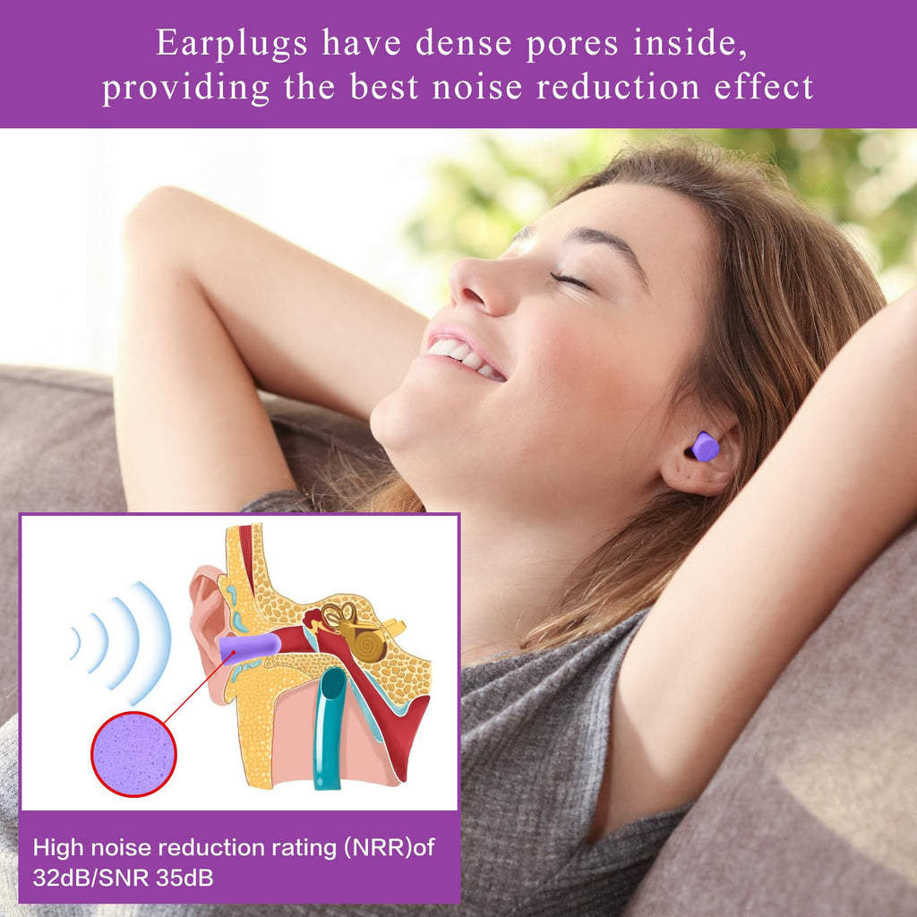 Lenicany 30Pair Soft Foam EarPlugs, 32dB Disposable Sound Blocking Noise Cancelling Ear Plugs for Concerts Loud Music/Shooting G