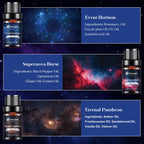 Essential Oil Blends, Starry Spell Essential Oil Set for Diffusers for Home, Humidifiers, Candle Making, Magical Aromatherapy Bl