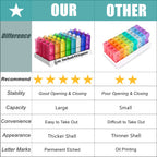 CAidRE 30 Day Pill Box Organizer 2 Times a Day, AM PM, Weekly Pill Holder for Fish Oil, Vitamins, Supplements