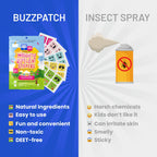 NATPAT Buzz Patch Mosquito Patch Stickers for Kids (60 Pack) - The Original All Natural Citronella Essential Oil Insect Patch, P