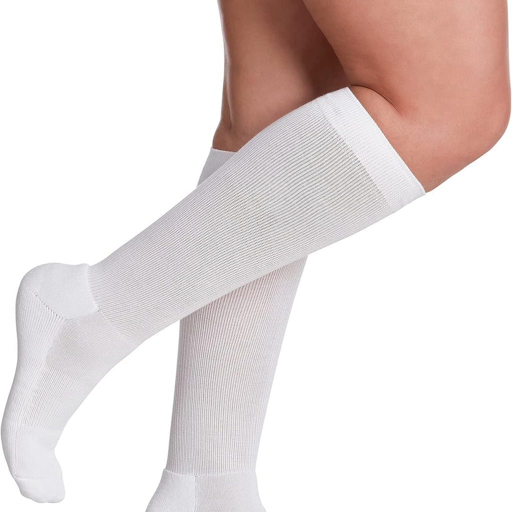 SIGVARIS Womens Motion Cushioned Cotton 360 Closed Toe Calf-High Socks 20-30mmHg