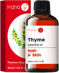 Hana Thyme Essential Oil - 100% Pure and Natural Thyme Oil for Hair, Skin, Diffuser - with a Fresh, Herbaceous Scent (1 Fl Oz)