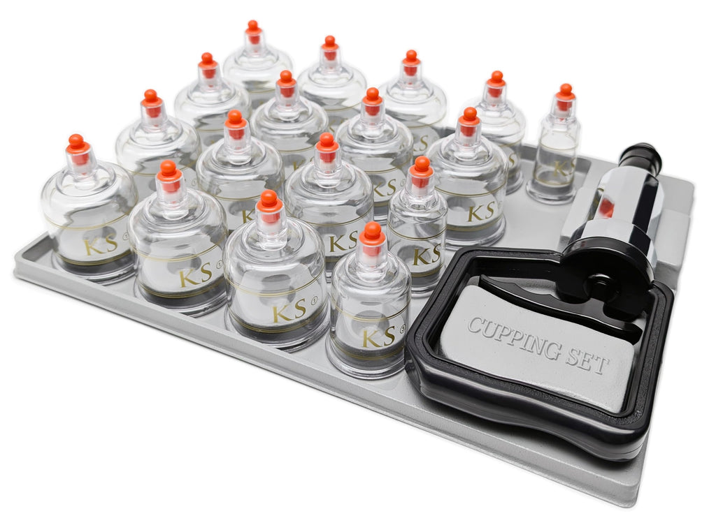 KS AG Professional Cupping Set (17 Cups) with Extension Tube