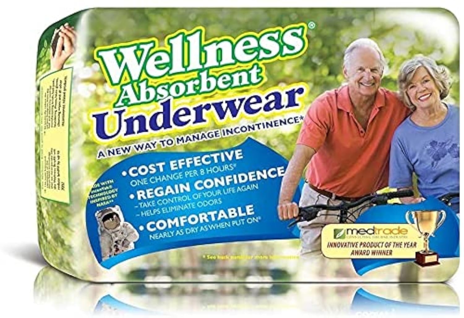 Unique Wellness-Absorbent Underwear (Pull-Ups) Size X-Large (40-60 Waist) 12 Count