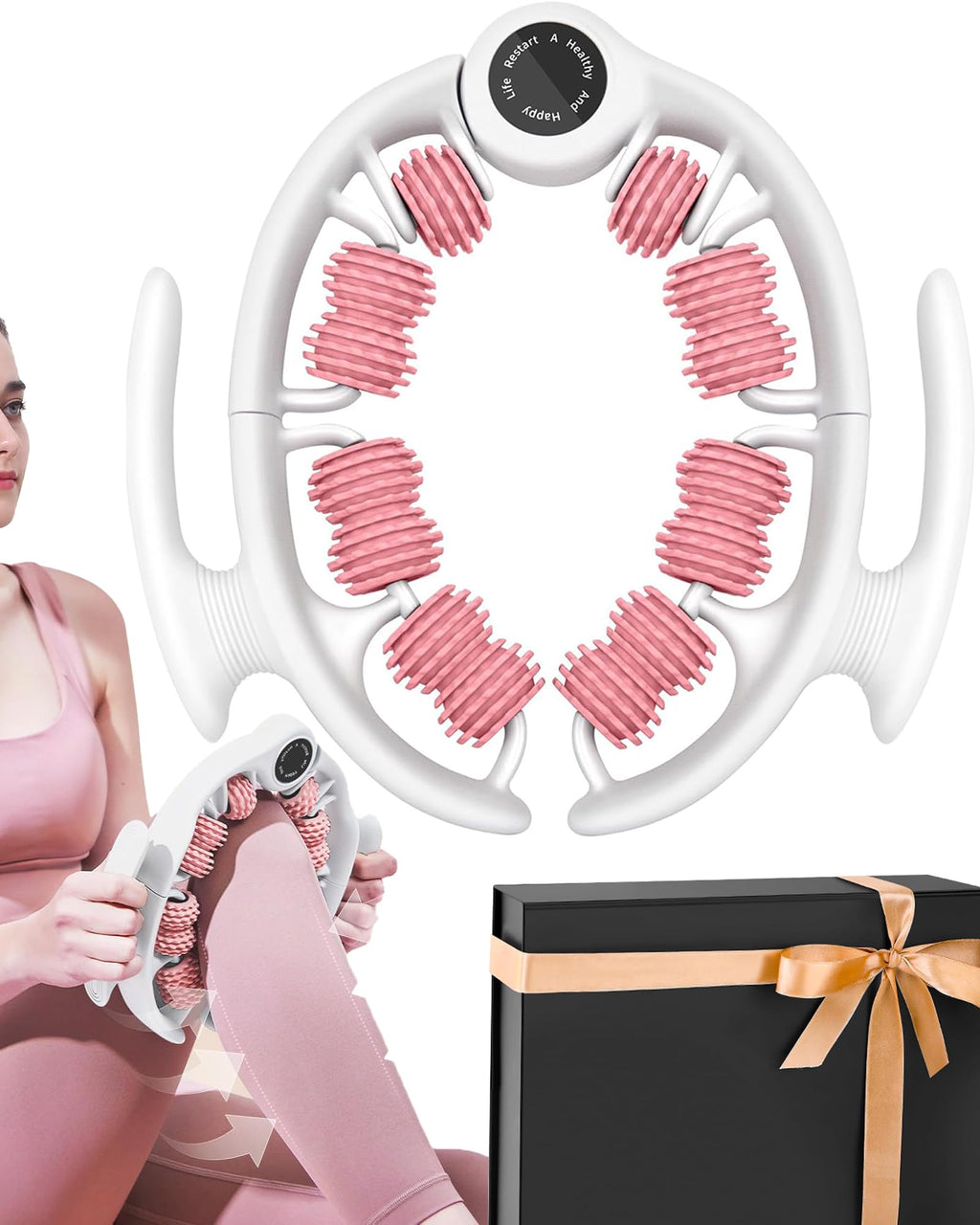 Cellulite Massage Roller - Anti-Cellulite Massager with Detachable Roller Handles for Thighs, Legs & Buttocks - Fascia Massage T