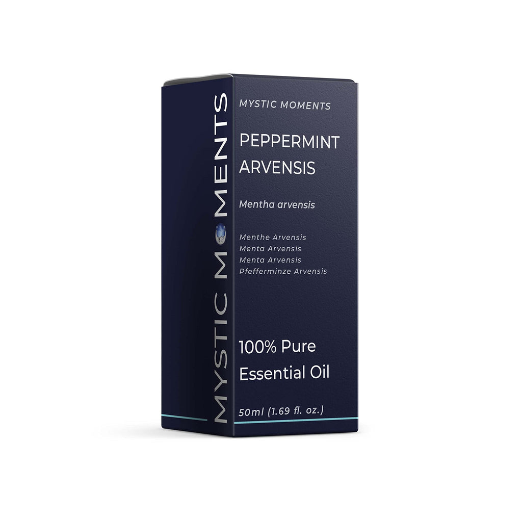 Mystic Moments | Peppermint Arvensis Essential Oil 50ml - Pure & Natural Oil for Diffusers, Aromatherapy & Massage Blends Vegan