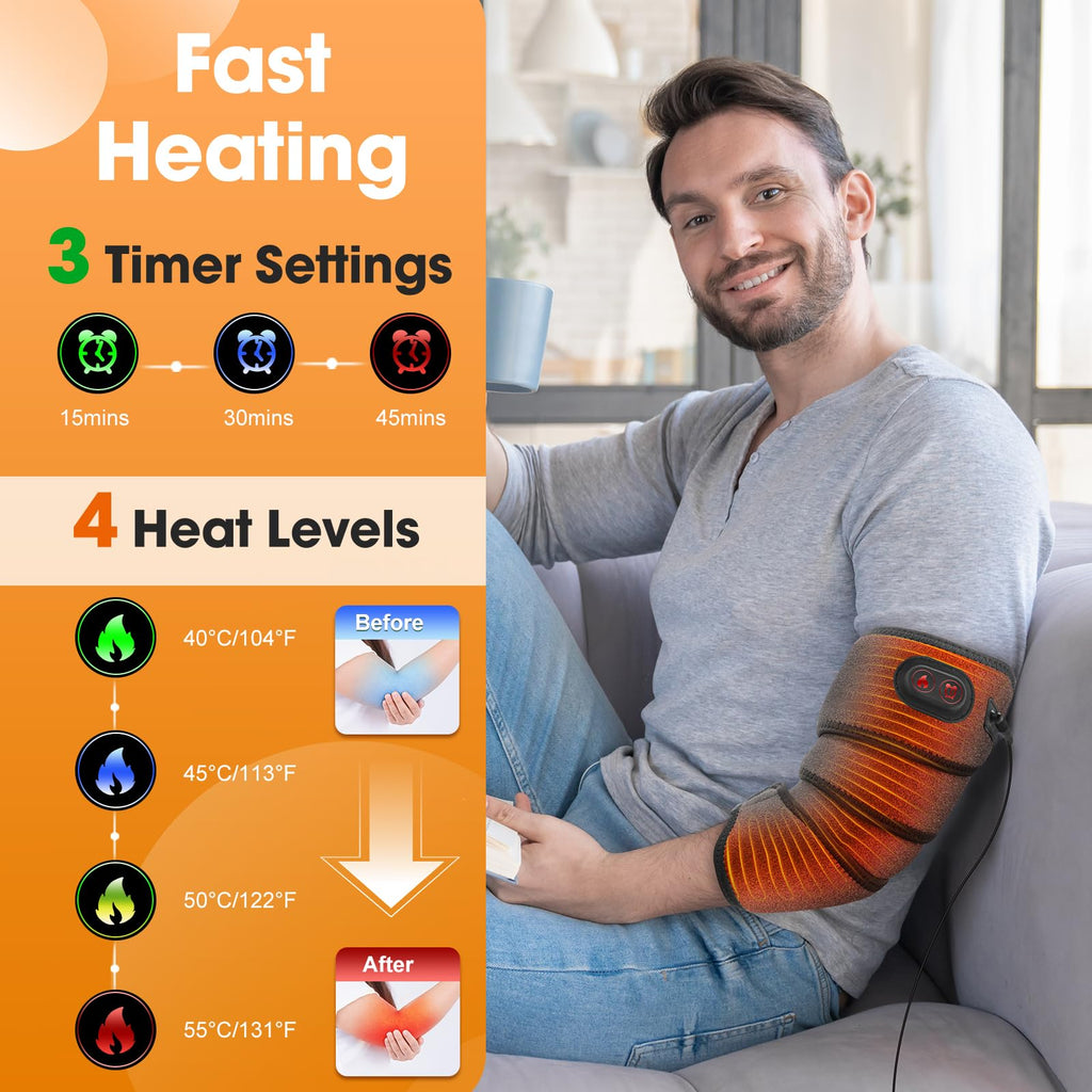 GVMSOR Heating Pad for Arm Elbow Knee Ankle Leg,Wrist Heating pad with 4 Heat Settings and 3 Timer Modes,Wrap Around Heating Pad