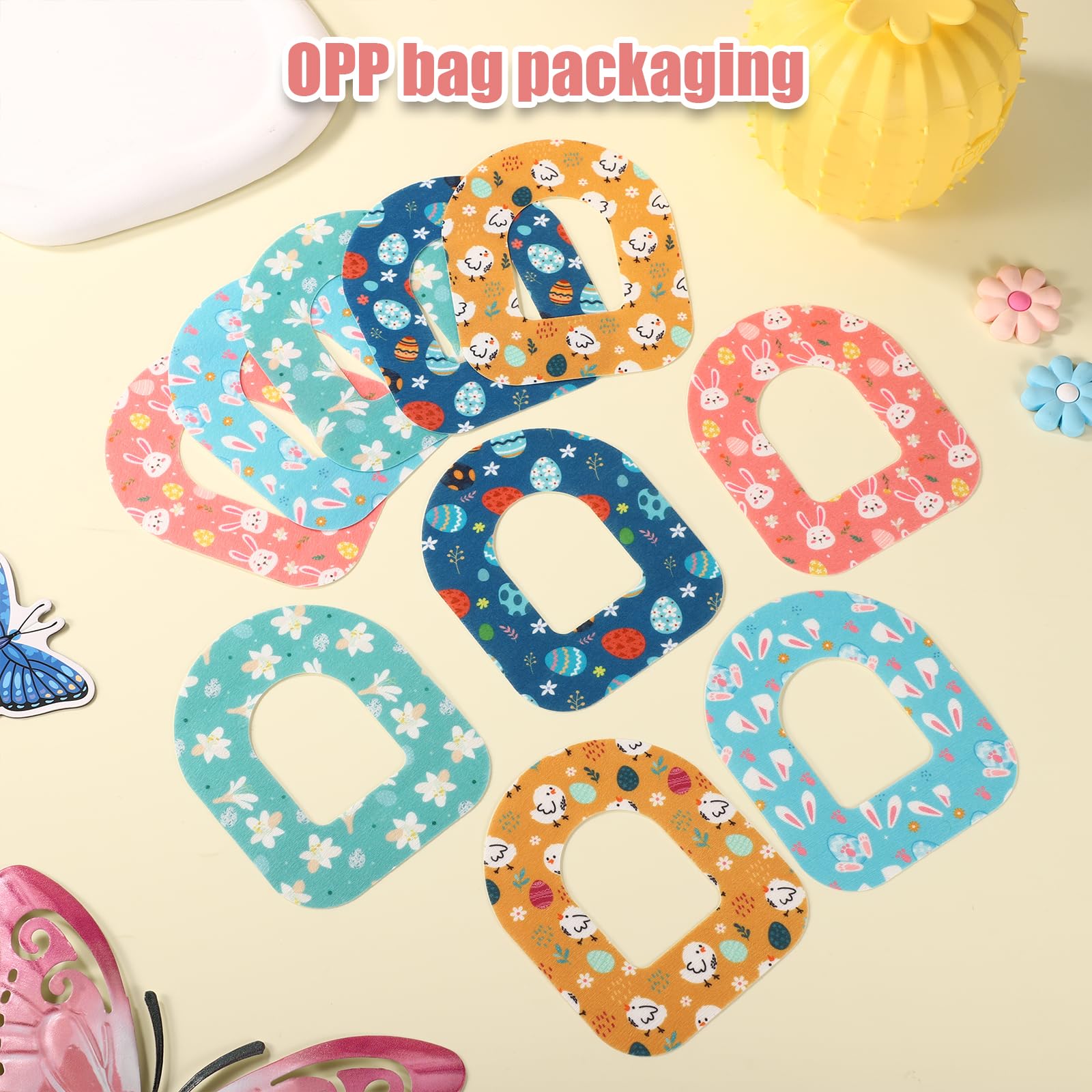 25pcs Adhesive Patch, Easter Day Adhesive Patches Easter Precut Adhesive Overpatches Waterproof Sensor Sticker Covers Easter Bre