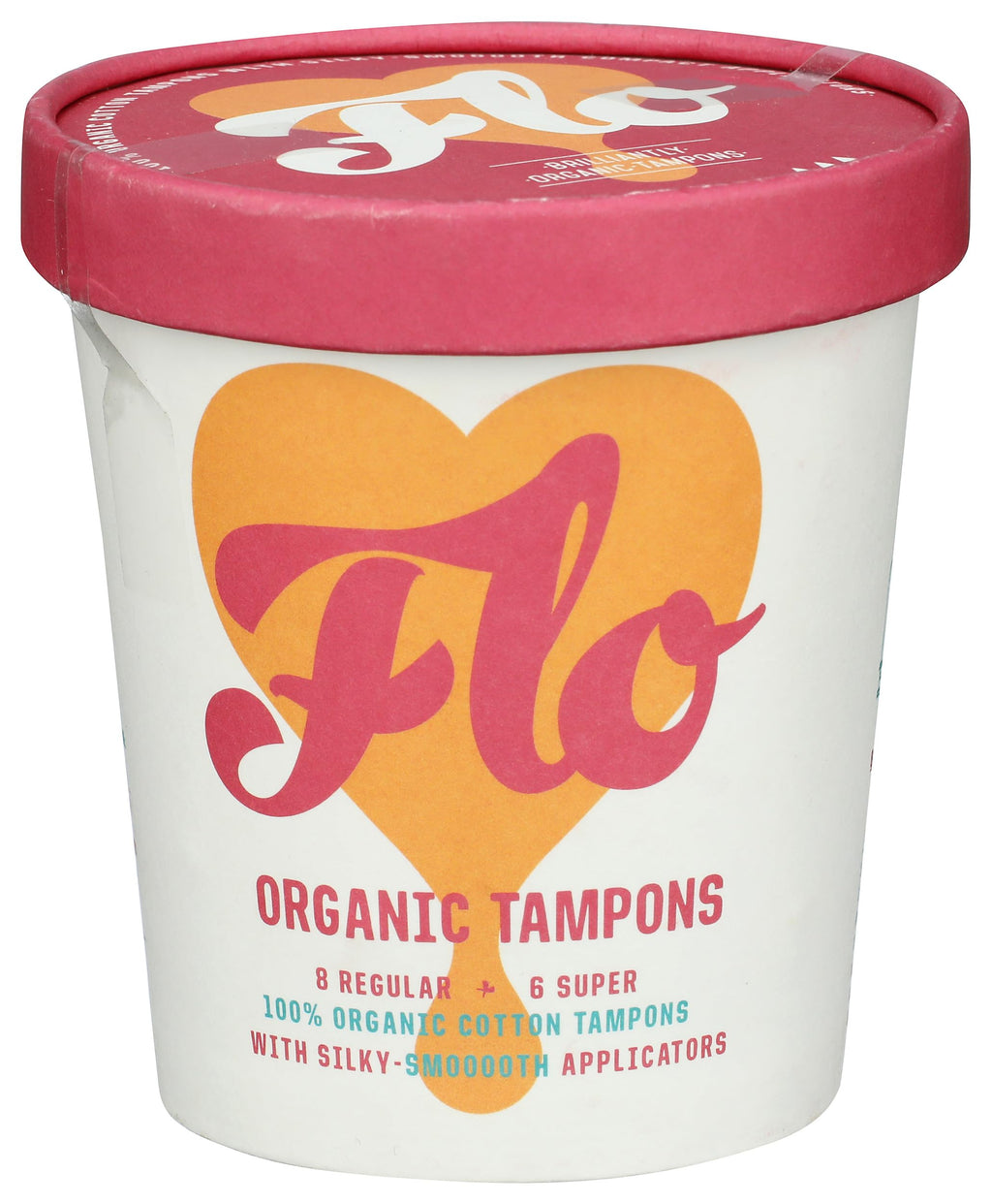 Here We Flo Regular & Super Cotton Tampons, 14 Ct