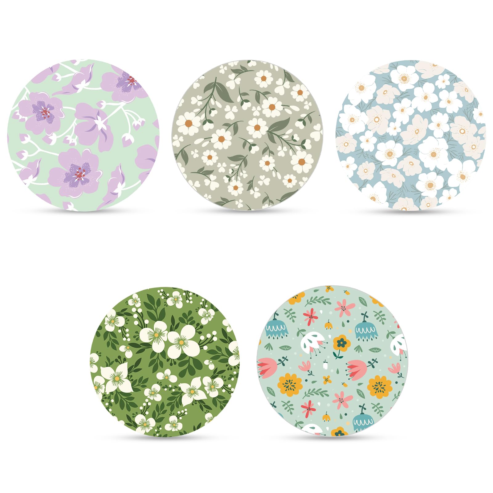 25pcs Adhesive Patches for Libre 2 or 3, CGM Overpatches, Sensor Covers Flower Print, Medical Breathable & Waterproof Glucose Su