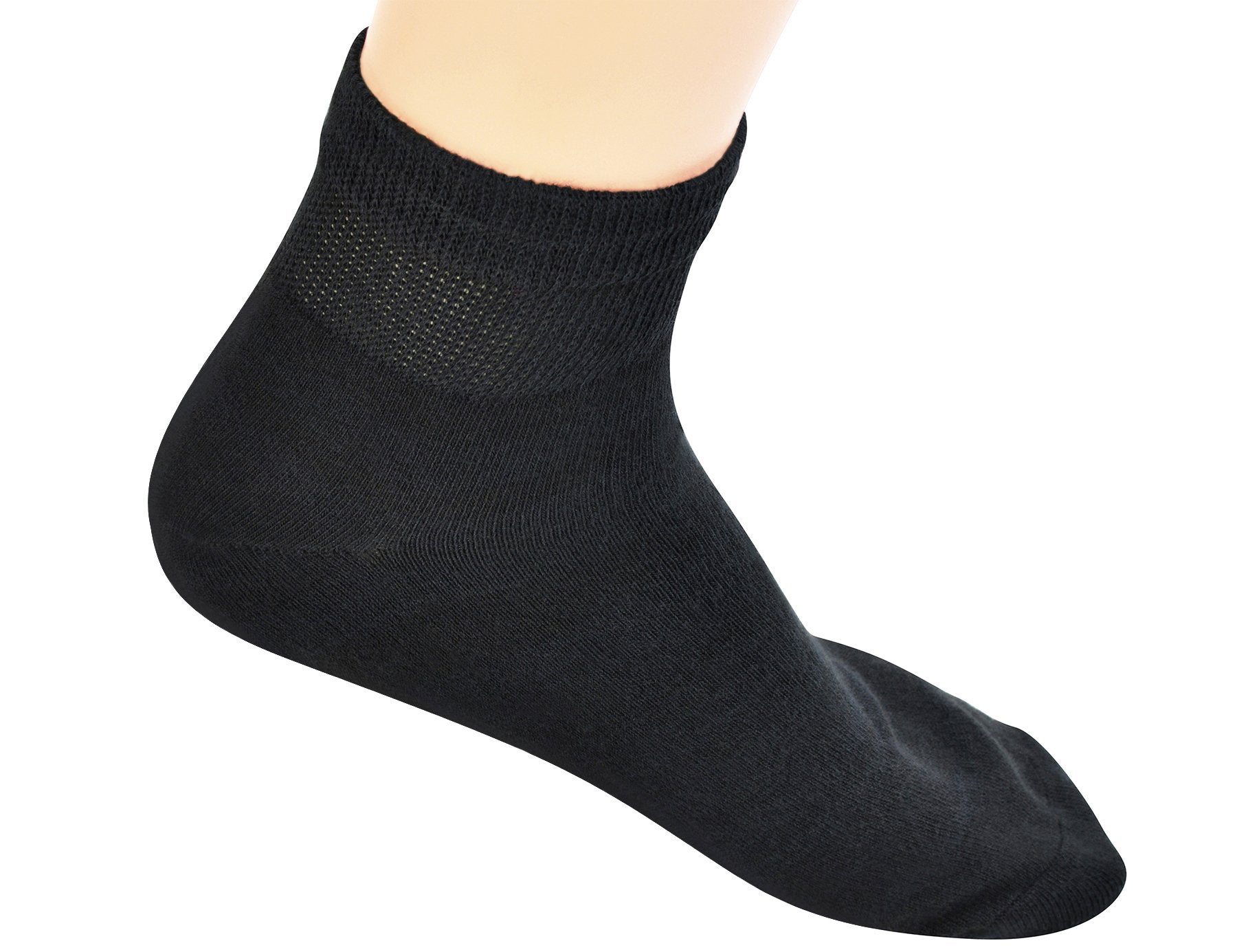 Yomandamor Mens Coolmax Ankle Wide Stretched Diabetic Socks with Seamless Toe,5 Pairs