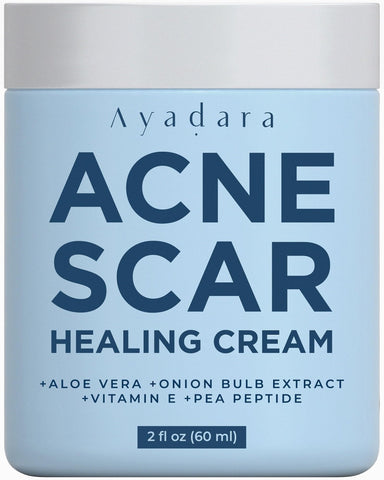 Ayadara Acne Scar Healing Cream, 2 fl oz, Acne Scar Treatment for Face, Stretch Marks, Body Scars, Acne Scar Removal Cream for B