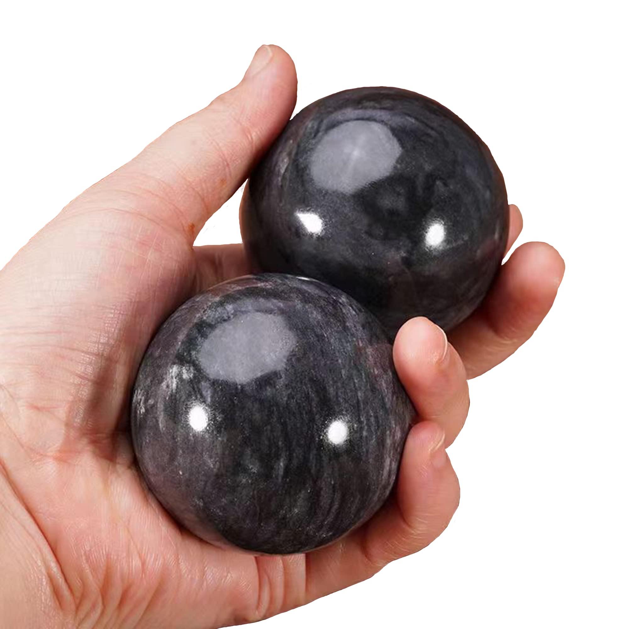 LLY 2 Hand Exercise Ball, Chinese Baoding Ball, Hand Therapy Ball, Adult Stress Relief Massage Ball, Alleviating Memory Loss (