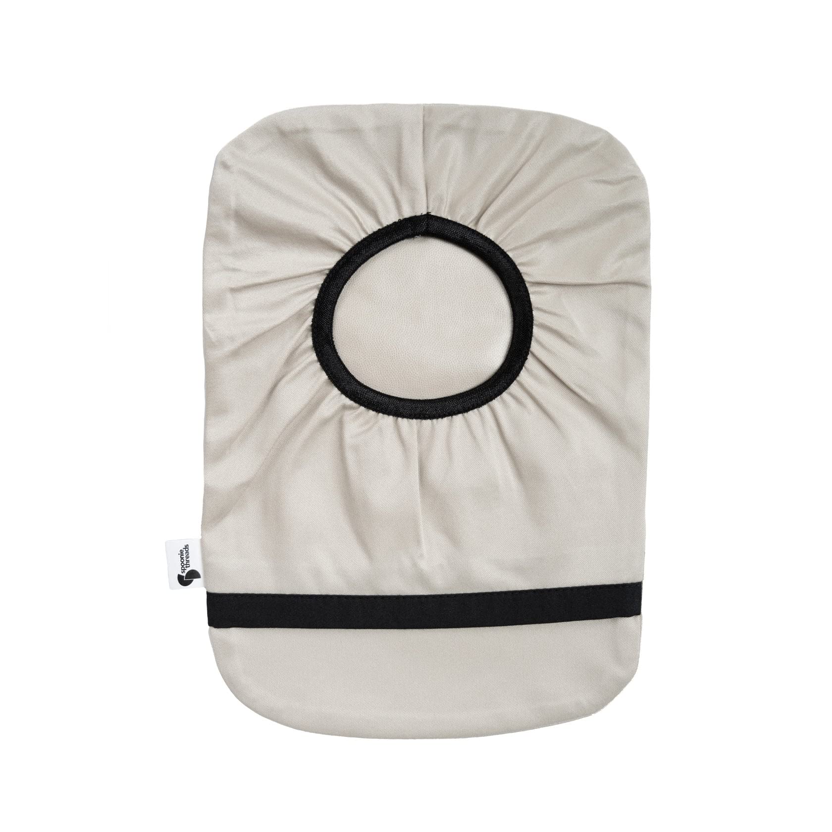 Spoonie Threads Beige Elastic Ostomy Bag Cover | Fashionable & Adjustable Colostomy Stoma Ileostomy Pouches | Beige, 5x8 (Large 