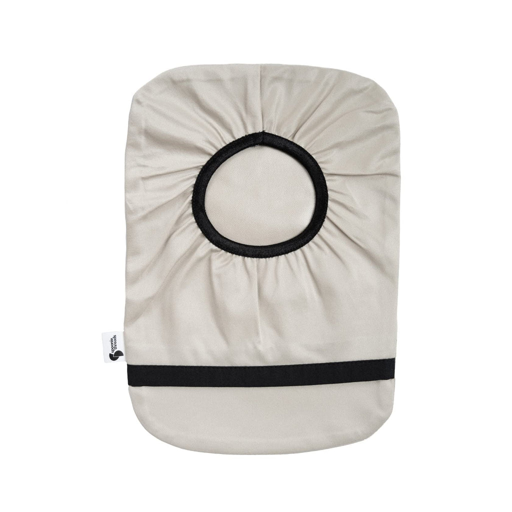 Spoonie Threads Beige Elastic Ostomy Bag Cover | Fashionable & Adjustable Colostomy Stoma Ileostomy Pouches | Beige, 6x9 (Small 