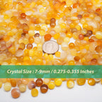 SigMntun Polished Yellow Agate Crystal Chips 200 Pcs - 0.3 10 oz Tumbled Stone Chips Crushed Sea Glass Stones Healing Reiki Crys