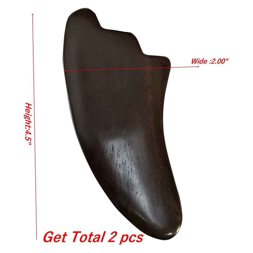 2pc Thai Massage Handmade Health.Wooden Unisex Traditional Tool Gua Sha Body Neck Back Face Relax Reflexology Health Therapy Cir