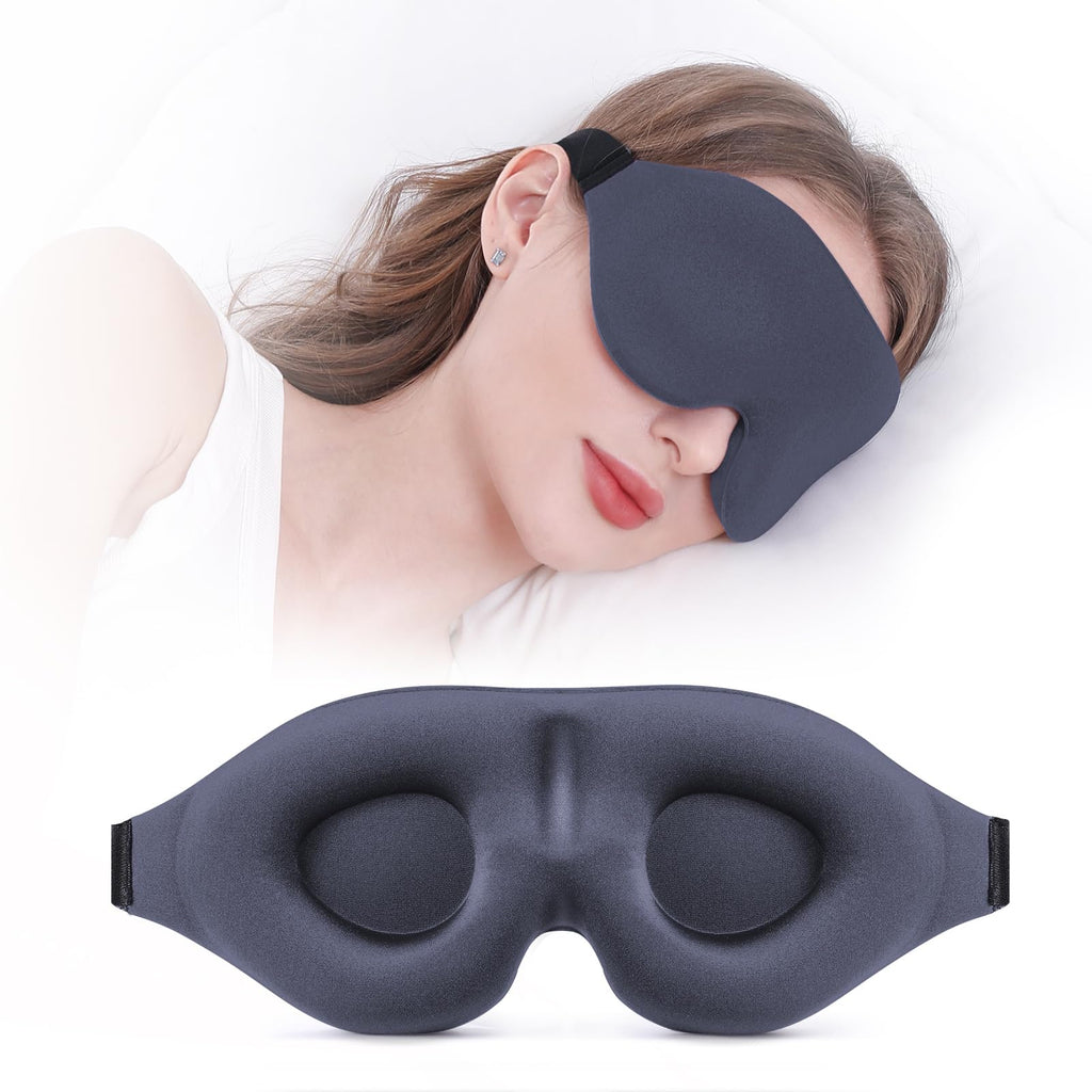 YIVIEW Sleep Mask for Side Sleeper, Complete Light Blocking 3D Sleeping Eye Mask, Soft Breathable Eye Cover for Women Men, Relax