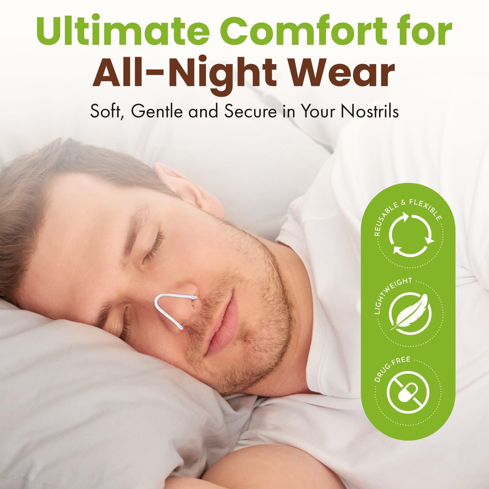 Natturecare Nasal Dilator for Snoring Anti-Snoring Sleep Solutions Anti Snoring Device Hale Breathing Aid Snoring Snore Stopper