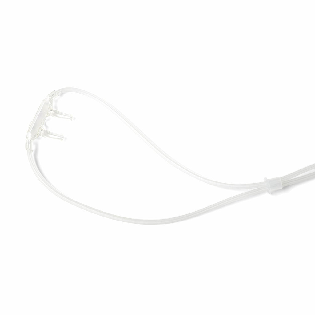 Medline Supersoft Nasal Oxygen Cannula, Universal Connector, 7-Foot Tubing, Adult Size, Pack of 50