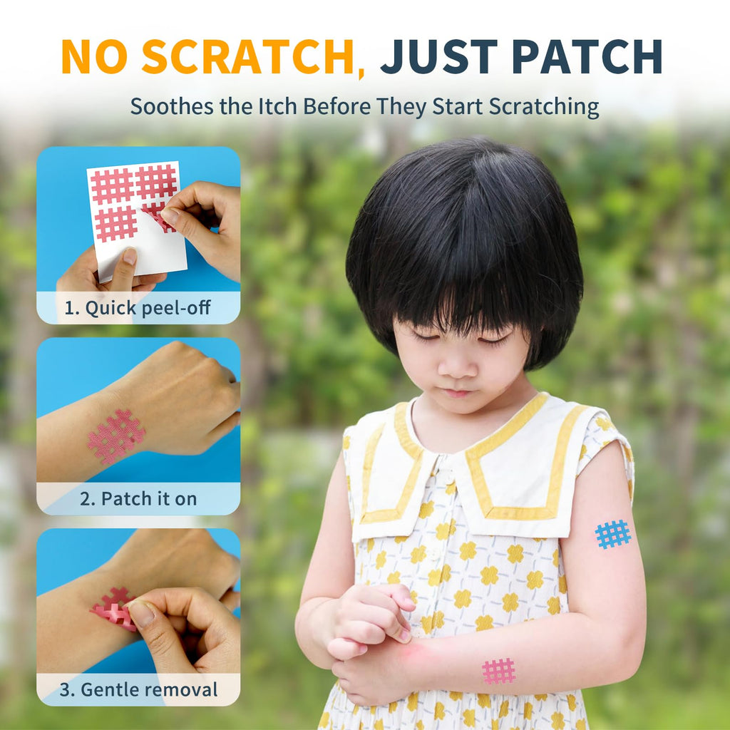 Kids Itch Relief Patches - 72 Pcs, EZ Relief for Bug Bites, Reduces Swelling, Prevents Scratching, Waterproof, 100% Child-Frien