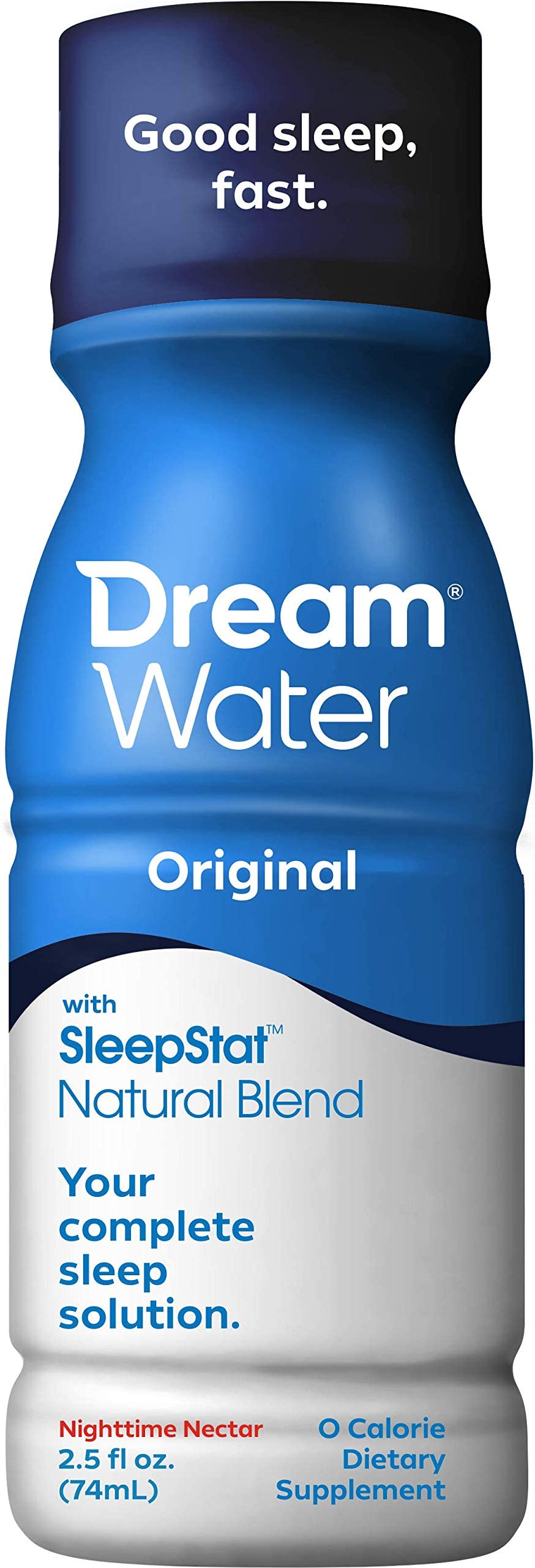 Dream Water Sleep Aid Supplement Drink; Melatonin 5mg, GABA, 5-HTP; Zero Sugar, Natural Flavors, No Added Colors, 2.5 oz Liquid