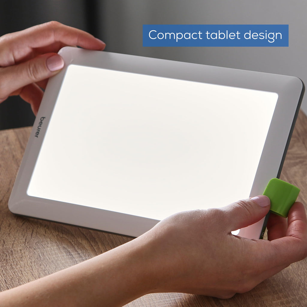 Beurer TL30 Portable Daylight Lamp- UV-Free 10,000 Lux LED Bright White Light Therapy for Home, Travel, & Office Lighting