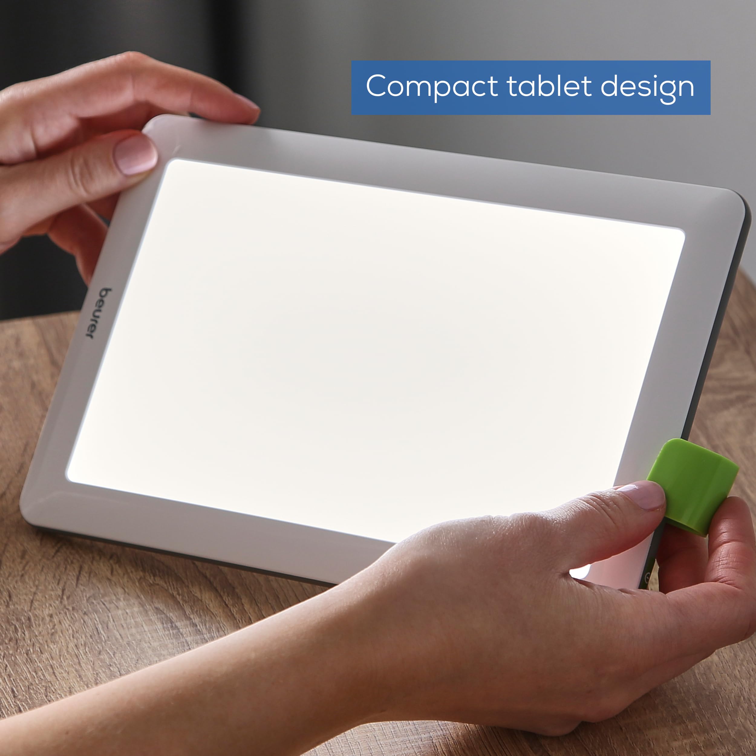 Beurer TL30 Portable Daylight Lamp- UV-Free 10,000 Lux LED Bright White Light Therapy for Home, Travel, & Office Lighting