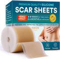Silicone Scar Sheets, Silicone Scar Tape(1.6''x 120'' Roll-300CM), Silicone Tape for Scars, Scar Tape for Surgical Scars, Silico
