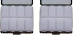 Set of 2 Metal-Plated Weekly (7-Day) Pill Box Case & Portable Medicine Organizer (Antique Brass Victorian)