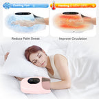 KingPavonini Hand Massager with Heat and Compression, Wrist Heating & Air-Compression, Palm Rolling, Cooling Fan, Cordless Wrist