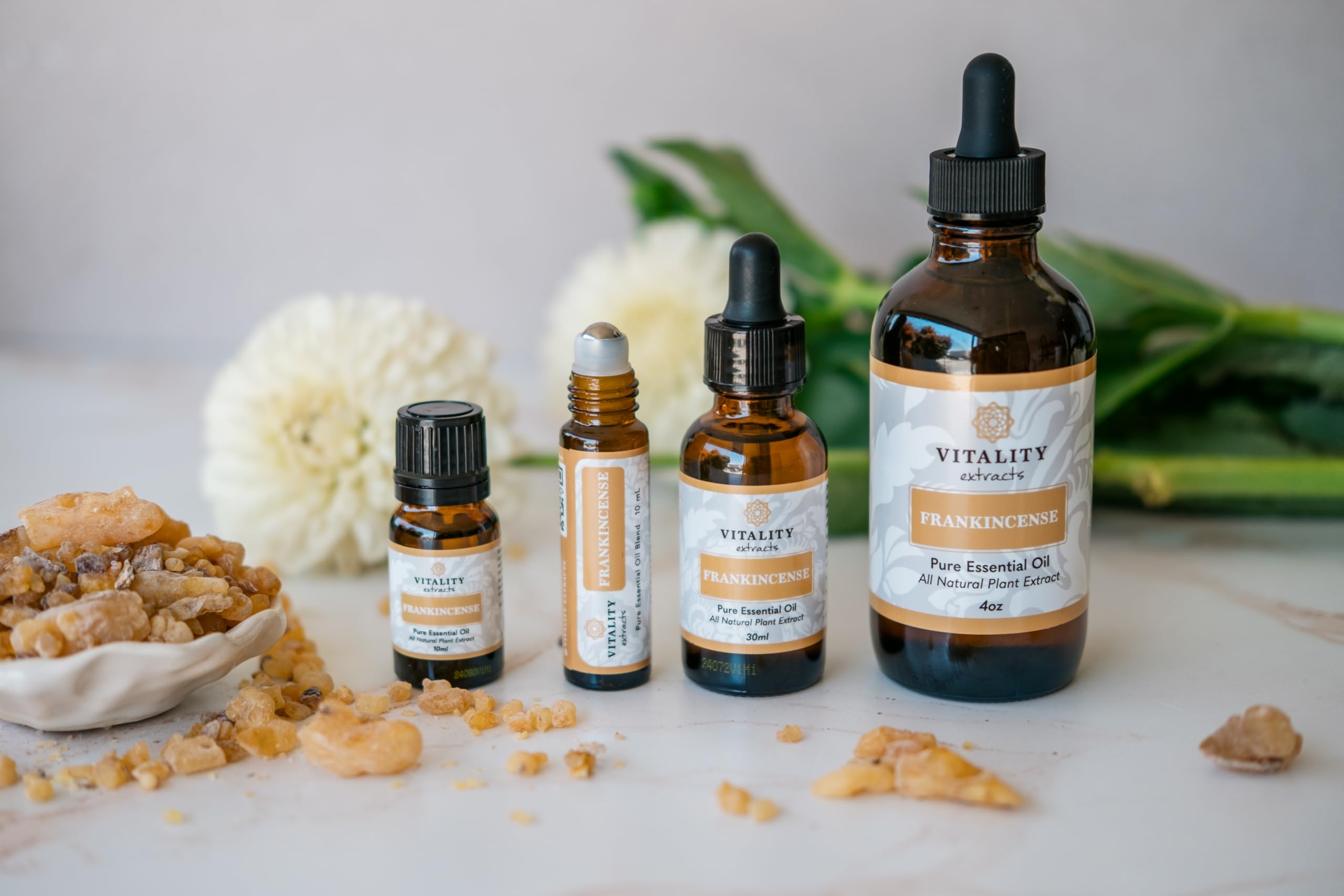 Vitality Extracts Frankincense Essential Oil - 4oz, Boswellia Serrata, Aromatherapy, Skin Care, Natural Calm, Rest & Relaxation,