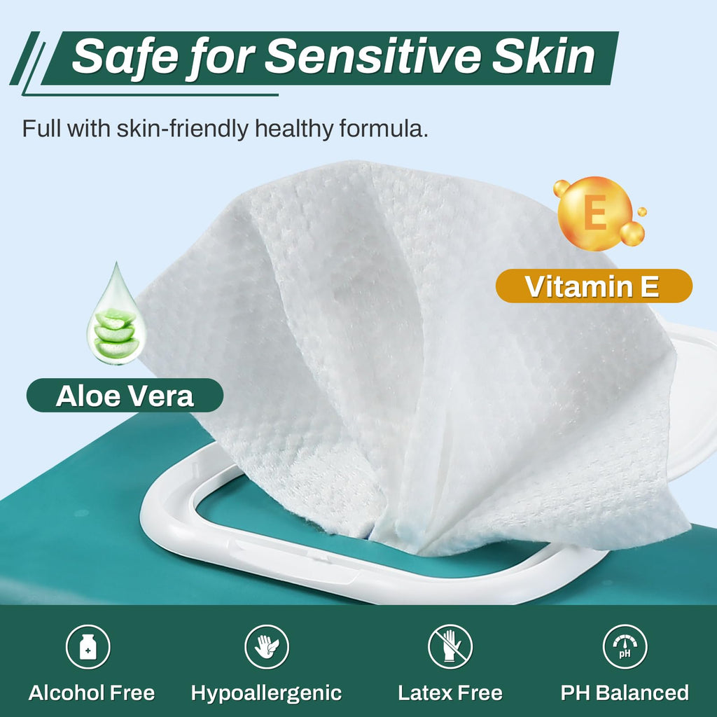 [360 Count] Adult Wipes for Elderly, 8 x 12 Extra Large Adult Wipes for Incontinence & Cleansing - Disposable Washcloth for Elde