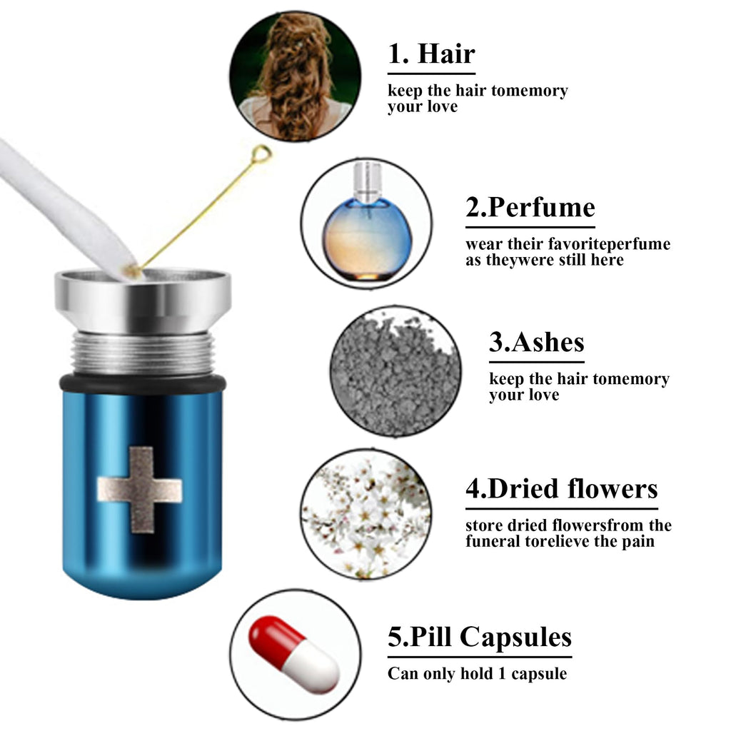 OIDEA Stainless Steel Pill Case Capsule Cross Medicine Keepsake Pendant Necklace Mens Unique Pendant Necklace for Women,Silver a
