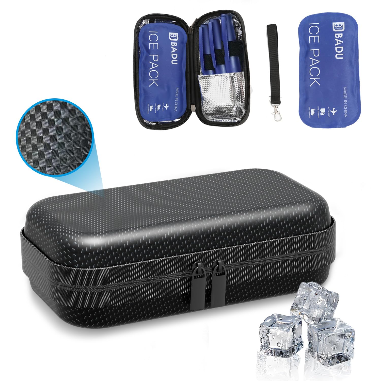 Insulin Cooler Travel Case TSA Approved Medication Diabetic Cooler for Daily Life Trip Refrigerated Medicine Organizer Bag for I