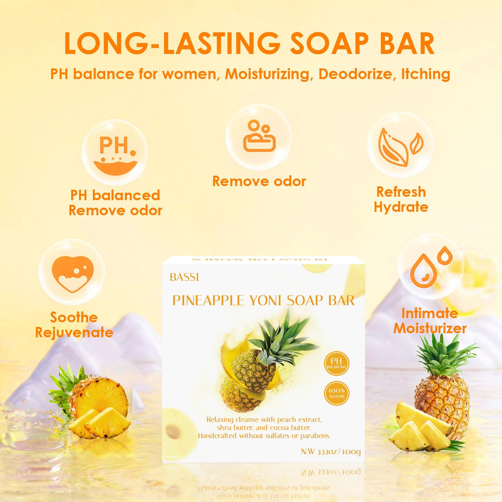 2 PCS Yoni Soap Bars Feminine Wash, 100% Natural Organic Yoni Bar Soap for Women Ph Balance Yoni Wash Eliminates Odor Moisturizi