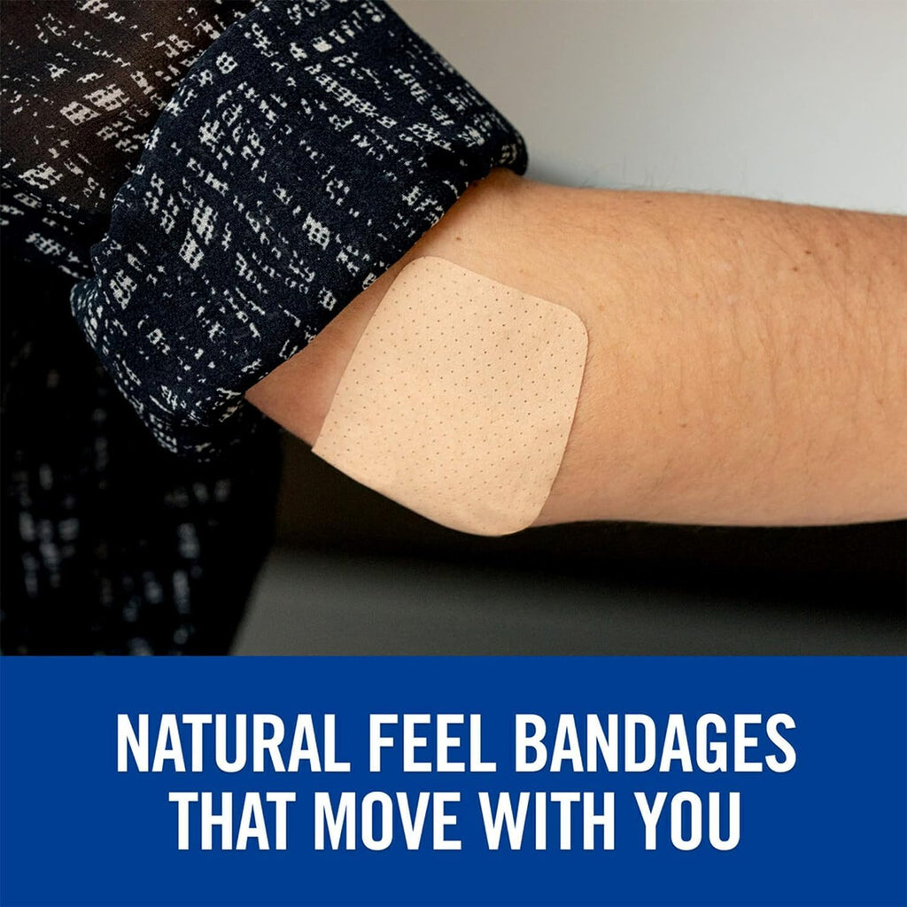 Nexcare Soft n Flex Adhesive Bandages - Ultra-Flexible 4-Way Stretch, Breathable Design with Secure Seal, 8 Count