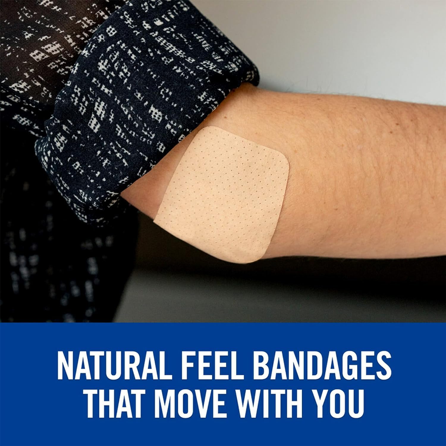 Nexcare Soft n Flex Adhesive Bandages - Ultra-Flexible 4-Way Stretch, Breathable Design with Secure Seal, 8 Count