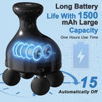 DEITY 4 Heads Handheld Massage Gun Deep Tissue, Electric Body Massager, Percussion Muscle Massager for Easing Shoulder and Back