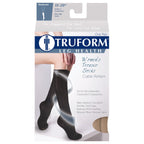 Truform Compression Socks, 15-20 mmHg, Women's Dress Socks, Knee High Over Calf Length, Tan Cable Knit, X-Large