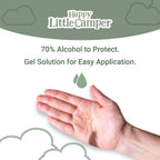 Happy Little Camper Hand Sanitizer with Lemon Zest Scent - Moisturizing Gel with Vitamin E & Antimicrobial Formula- Contains 70%