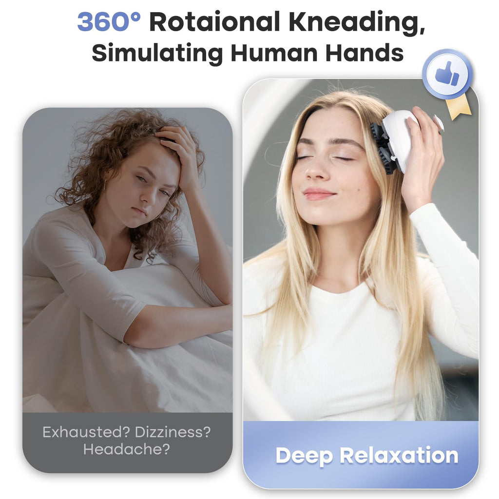 arboleaf Scalp Massager Electric Kneading Head Massager Scalp Stress Relax Portable Rechargeable Hair Massage Waterproof Cat Scr