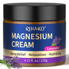 Nighttime Magnesium Cream, Topical Magnesium Cream for Sleep, Muscle Soreness & Cramps Relief - Apply to Legs, Arms or Chest - T