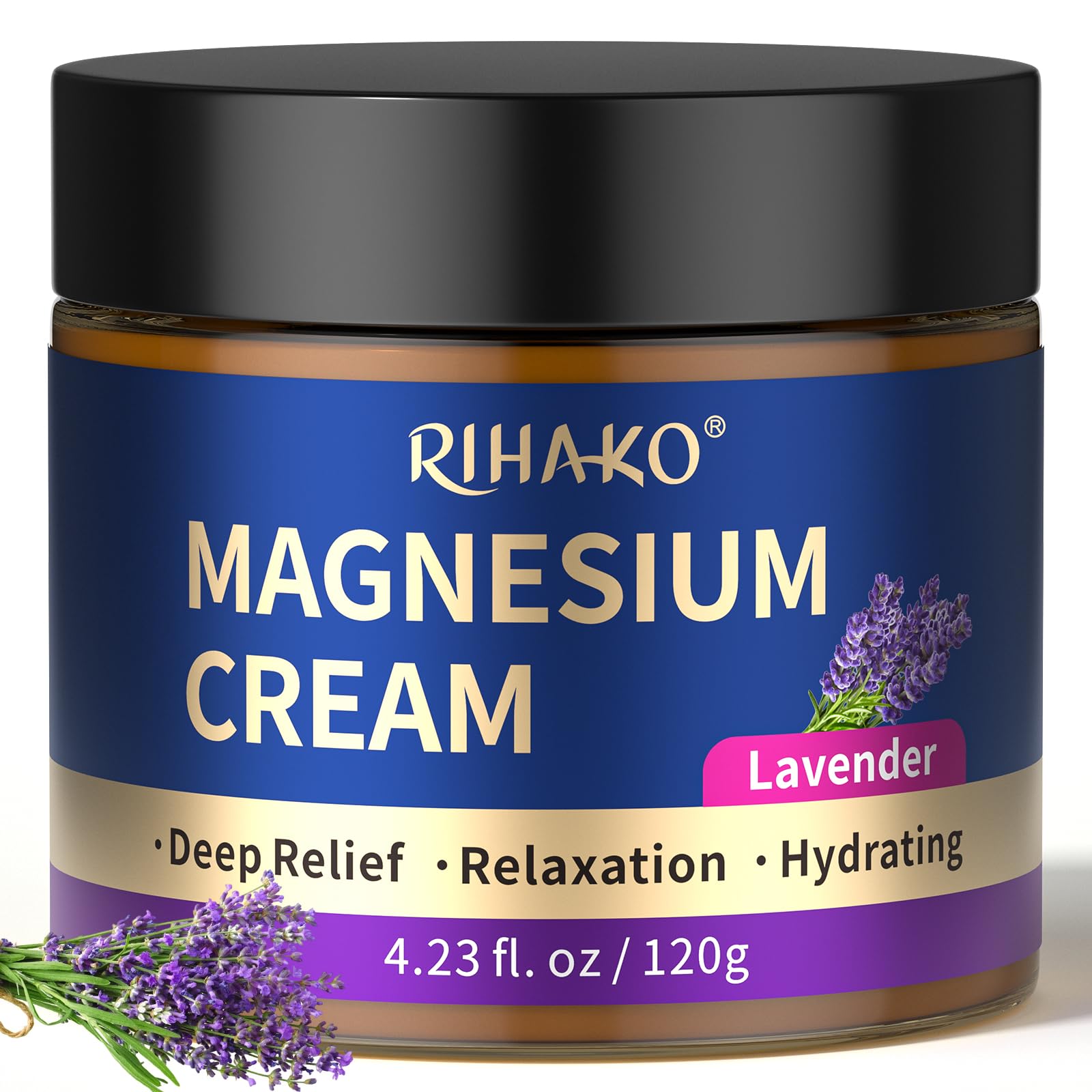 Nighttime Magnesium Cream, Topical Magnesium Cream for Sleep, Muscle Soreness & Cramps Relief - Apply to Legs, Arms or Chest - T