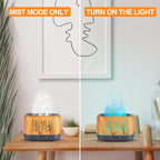 NEWYID Essential Oil Diffuser, Ultrasonic Flame Diffuser with 7 Colorful Light, 3 Mist Mode 4 Timer Up to 12H of Continuous Arom