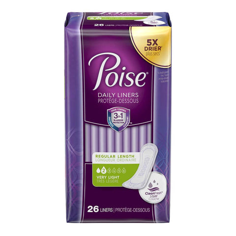 Poise Pantiliners 26 Count (Pack of 3)